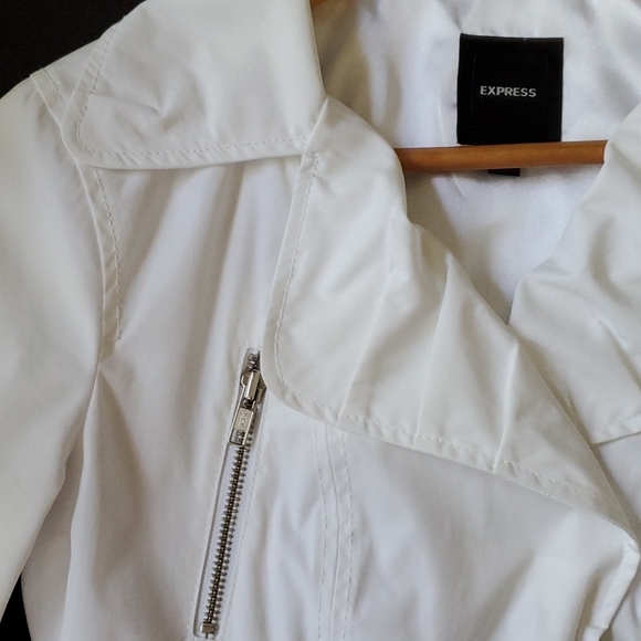 Express White Moto Lightweight Jacket Size XS - Picture 3 of 7